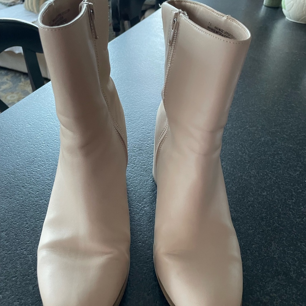 Elegant Cream Ankle Boots